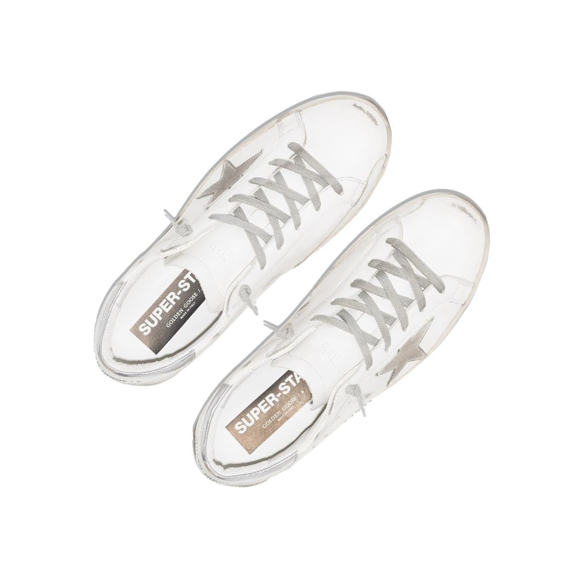 ★Golden ★ Superstar Lettering Effect Sneakers White S Golden Goose Women's Super-Star Sneakers with Gold Sparkle