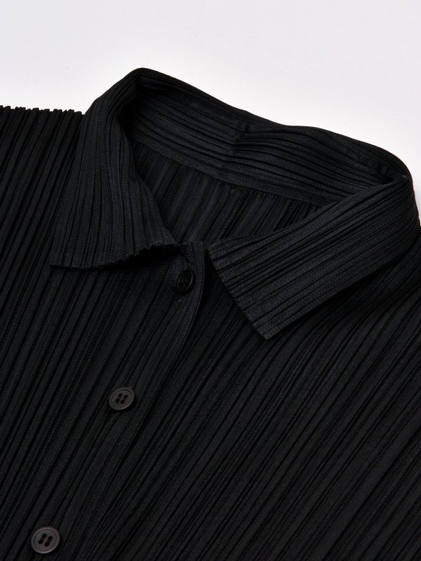 BASICS_PLEATS SHIRT_15 BLACK BASICS_PLEATS SHIRT_15 BLACK