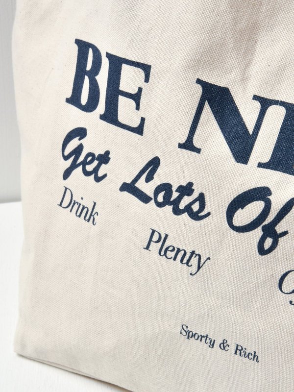 Sporty & Rich Be Nice Tote - Natural/Navy Sporty & Rich Be Nice Tote - Natural/Navy