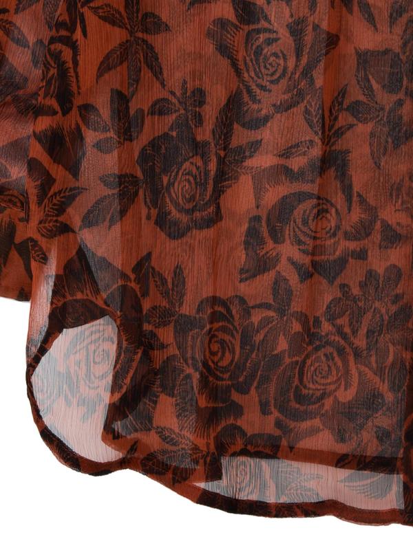 Beaumont Chiffon_Blouse_Brandy Brown Beaumont Chiffon_Blouse_Brandy Brown