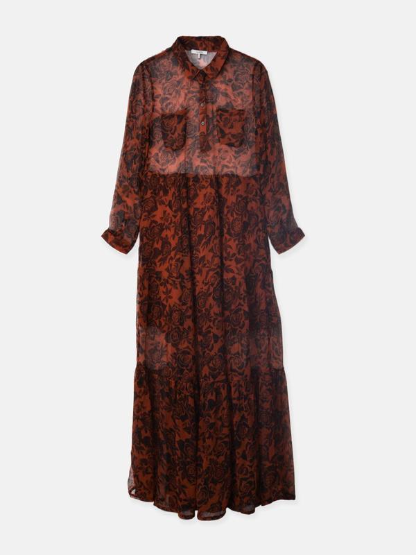 Beaumont Chiffon_Dress_Brandy Brown Beaumont Chiffon_Dress_Brandy Brown
