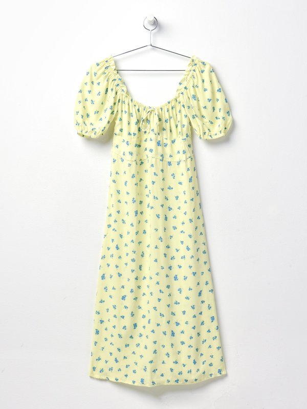 BETTE MIDI DRESS_LEMON BETTE MIDI DRESS_LEMON