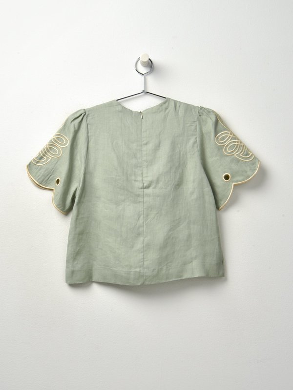 BETTY WILTEX YOKE BLOUSE_LIGHT MOSS BETTY WILTEX YOKE BLOUSE_LIGHT MOSS