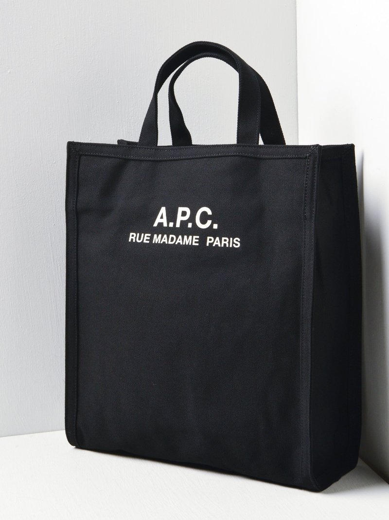 ☆A.P.C.☆ Recuperation Vesace Tote Bag Black CODBMH61930LZZ Recovery shopping bag - Stonewashed cotton canvas - A.P.C.