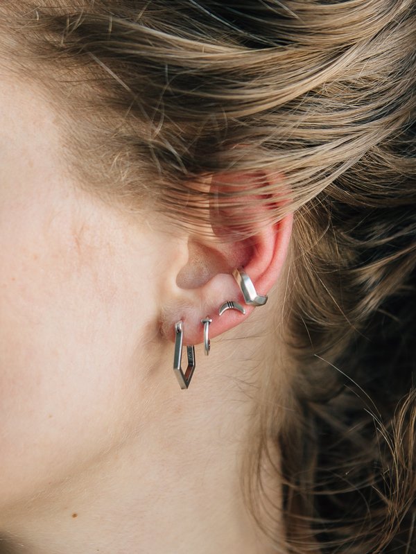Sierra Winter Jewelry Delta Hoop Earrings - Sterling Silver Sierra Winter Jewelry Delta Hoop Earrings - Sterling Silver