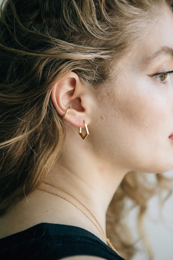 Sierra Winter Jewelry Delta Hoop Earrings - Gold Vermeil Sierra Winter Jewelry Delta Hoop Earrings - Gold Vermeil