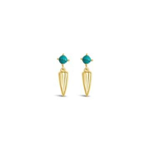 Sierra Winter Jewelry Desperado Earrings - Gold Vermeil/Turquoise Sierra Winter Jewelry Desperado Earrings - Gold Vermeil/Turquoise