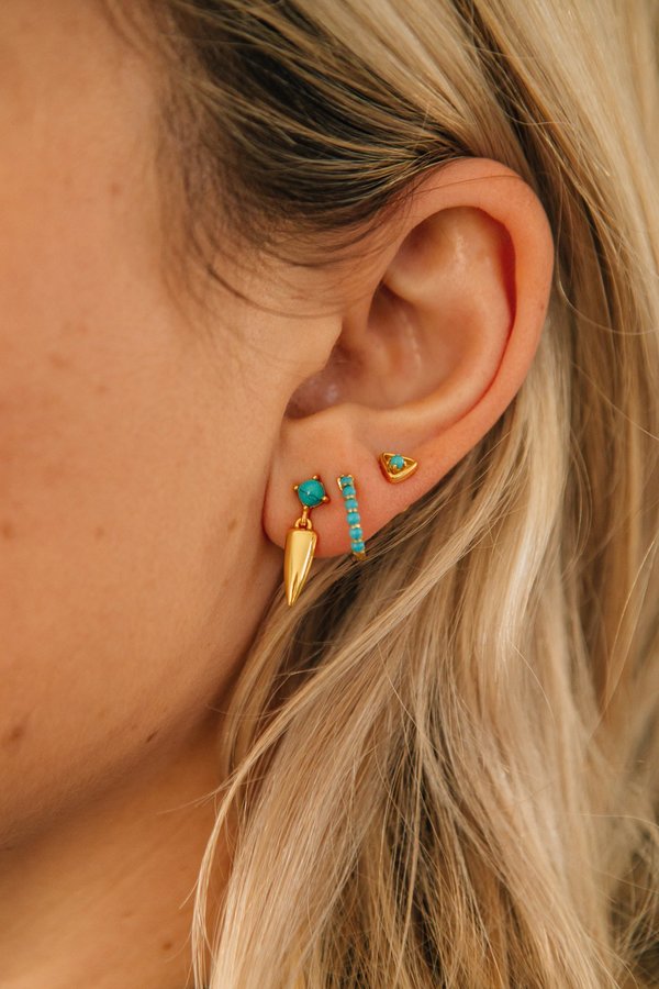 Sierra Winter Jewelry Desperado Earrings - Gold Vermeil/Turquoise Sierra Winter Jewelry Desperado Earrings - Gold Vermeil/Turquoise