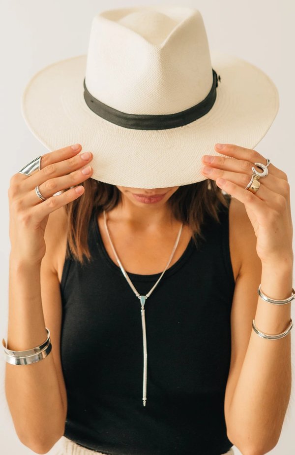 Sierra Winter Jewelry Earlene Lariat Necklace - Sterling Silver/Turquoise Sierra Winter Jewelry Earlene Lariat Necklace - Sterling Silver/Turquoise