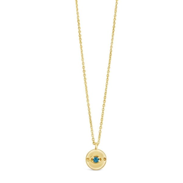 Sierra Winter Jewelry Evil Eye Necklace - Gold Vermeil/London Blue Topaz Sierra Winter Jewelry Evil Eye Necklace - Gold Vermeil/London Blue Topaz