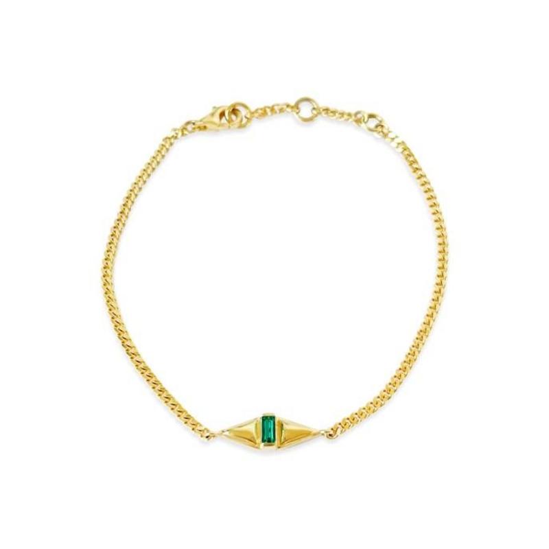 Sierra Winter Jewelry Femme Bracelet - Gold Vermeil/Emerald Sierra Winter Jewelry Femme Bracelet - Gold Vermeil/Emerald