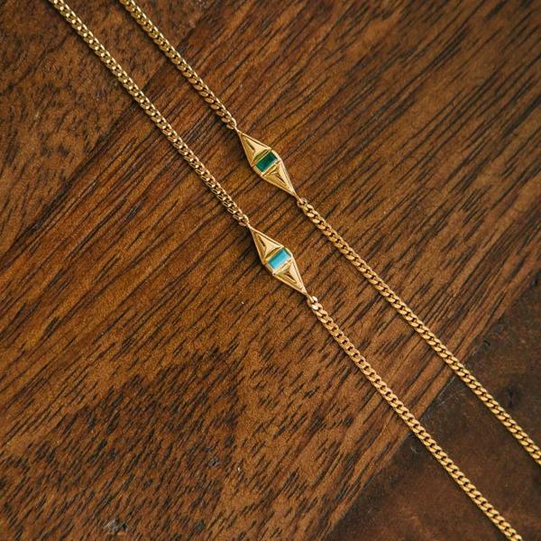 Sierra Winter Jewelry Femme Bracelet - Gold Vermeil/Emerald Sierra Winter Jewelry Femme Bracelet - Gold Vermeil/Emerald