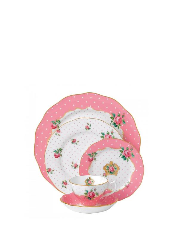 Cheeky Pink Vintage 5-Piece Place Setting Cheeky Pink Vintage 5-Piece Place Setting
