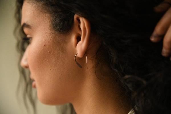 Gold Dust Hoop Earrings // 14K Rose Gold Gold Dust Hoop Earrings // 14K Rose Gold