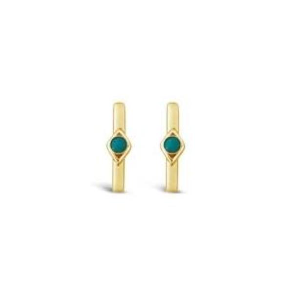 Sierra Winter Jewelry Horizon Earrings - Gold Vermeil/Turquoise Sierra Winter Jewelry Horizon Earrings - Gold Vermeil/Turquoise