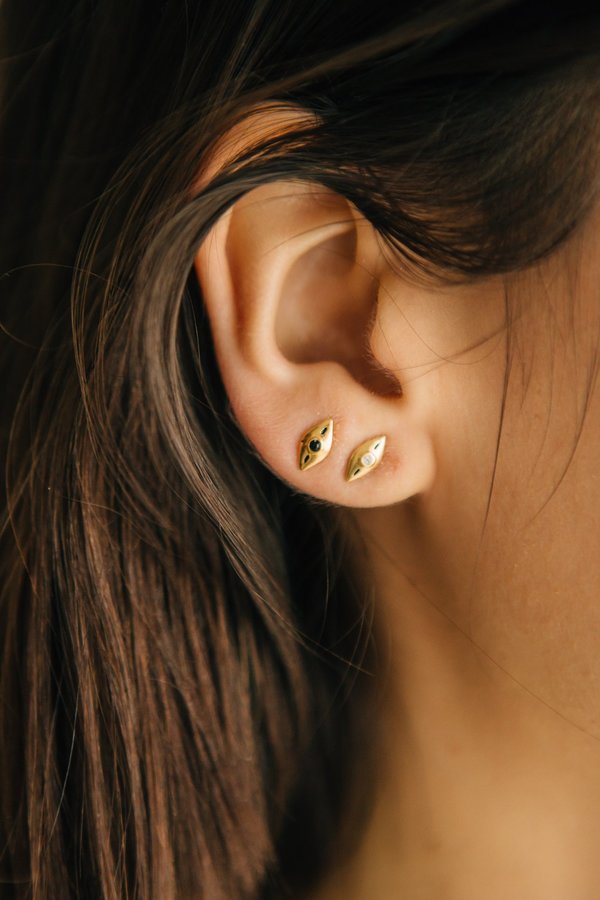 Sierra Winter Jewelry Kismet Earrings - Gold Vermeil/Diamond Sierra Winter Jewelry Kismet Earrings - Gold Vermeil/Diamond