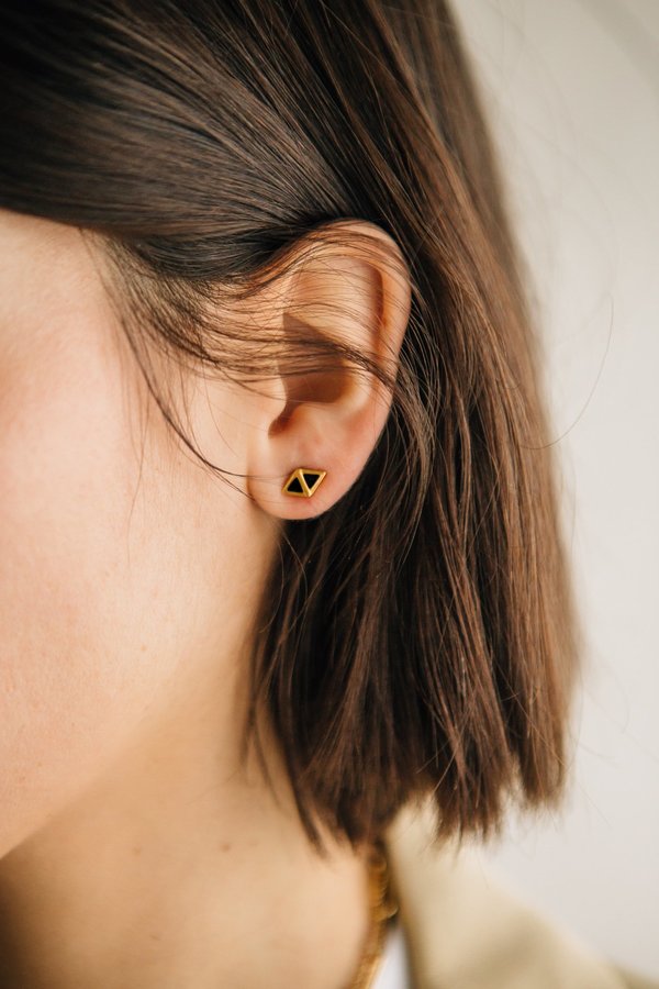 Sierra Winter Jewelry Scout Earrings - Gold Vermeil/Black Onyx Sierra Winter Jewelry Scout Earrings - Gold Vermeil/Black Onyx