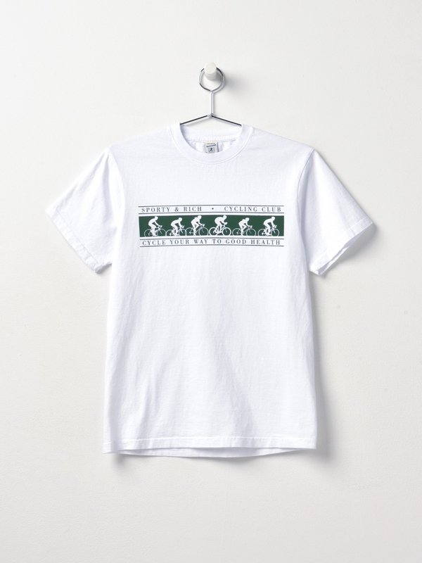 Cycling Club T Shirt_White/Forest Cycling Club T Shirt_White/Forest