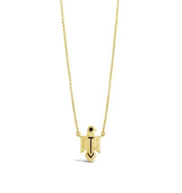 Sierra Winter Jewelry Thunderbird Necklace - Gold Vermeil/Black Diamond Sierra Winter Jewelry Thunderbird Necklace - Gold Vermeil/Black Diamond