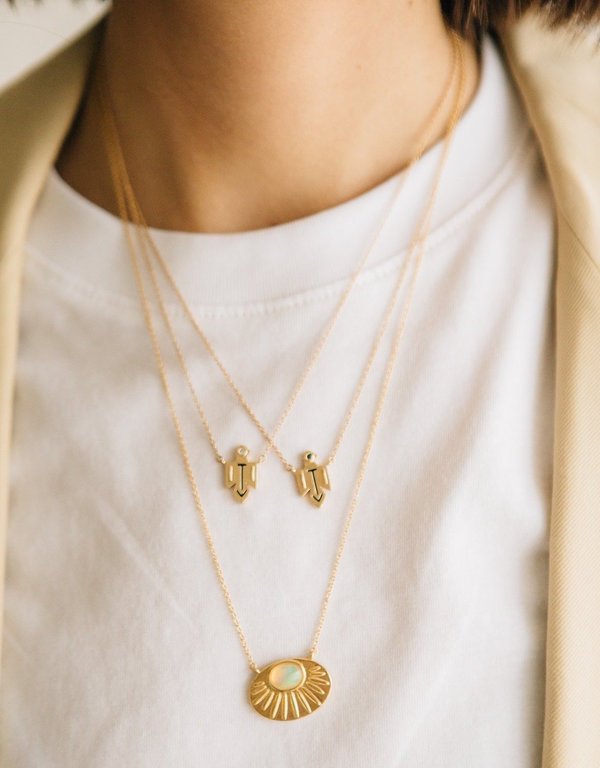 Sierra Winter Jewelry Thunderbird Necklace - Gold Vermeil/Diamond Sierra Winter Jewelry Thunderbird Necklace - Gold Vermeil/Diamond