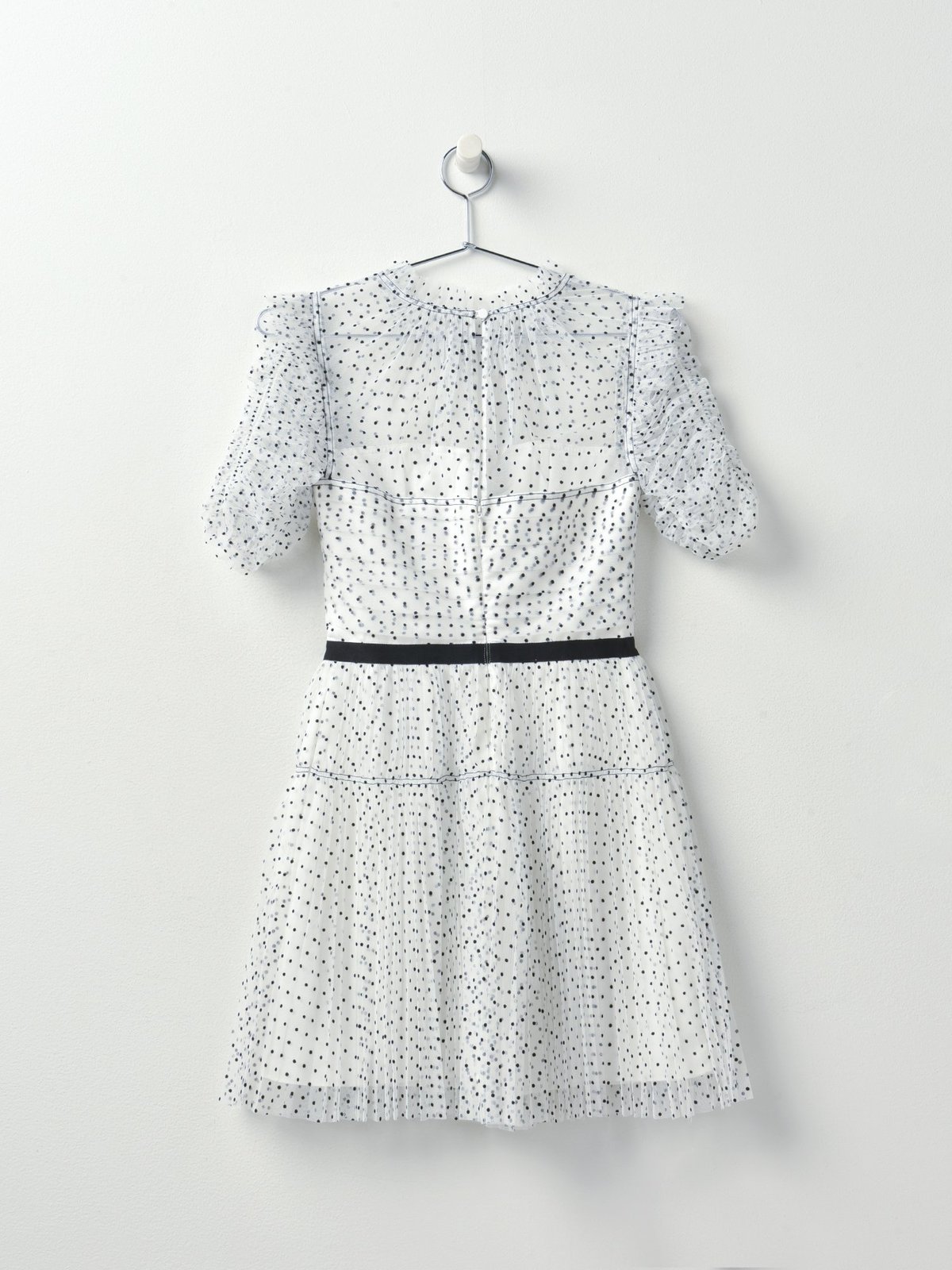Self Portrait Dot Mesh Pleated Skirt Mini Dress | Garmentory