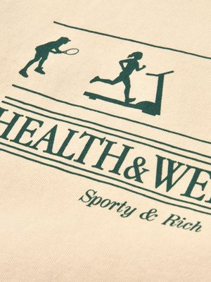 Health, Wellness Crewneck_Cream Puff/Forest Green Health, Wellness Crewneck_Cream Puff/Forest Green