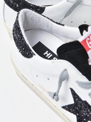 HI STAR LEATHER UPPER GLITTER STAR AND HEEL HI STAR LEATHER UPPER GLITTER STAR AND HEEL
