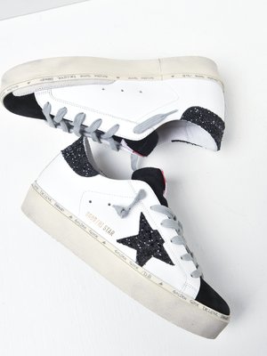 HI STAR LEATHER UPPER GLITTER STAR AND HEEL HI STAR LEATHER UPPER GLITTER STAR AND HEEL