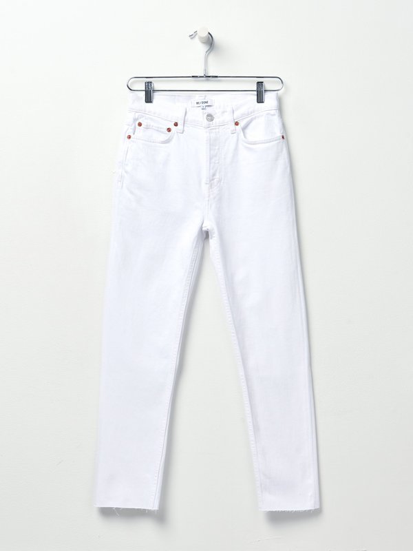 HIGH RISE ANKLE CROP _ WHITE HIGH RISE ANKLE CROP _ WHITE