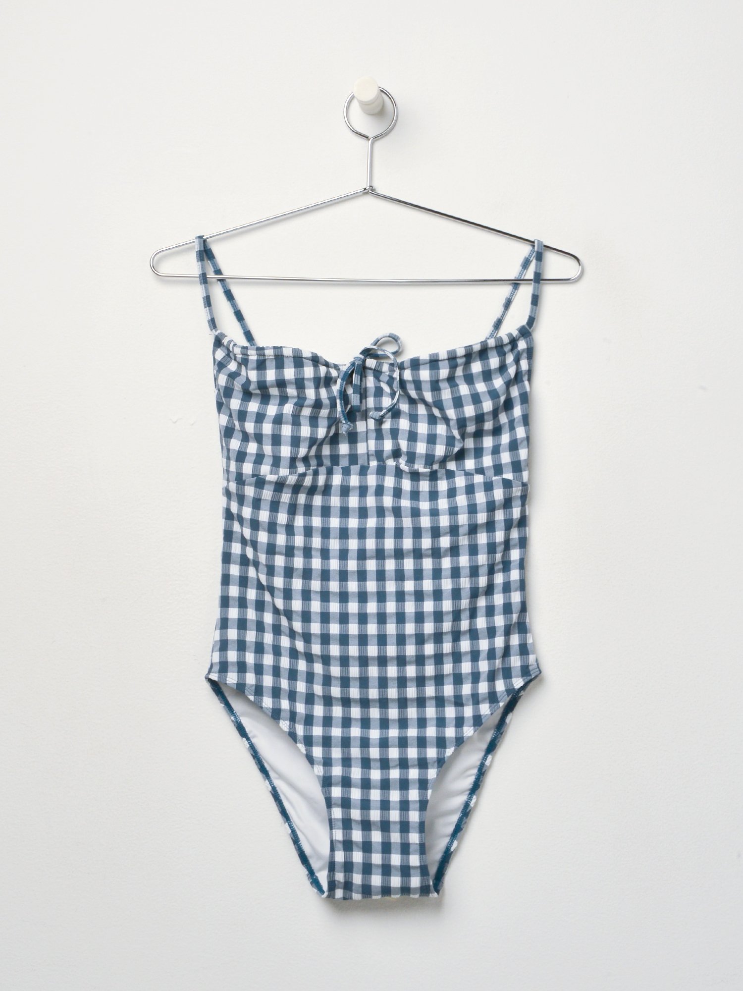 Faithfull The Brand Manon One Piece Gingham Print Blue Garmentory