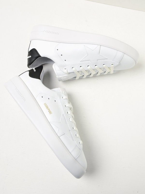 M_SNEAKERS PURE STAR_WHITE LEATHER-BLACK M_SNEAKERS PURE STAR_WHITE LEATHER-BLACK