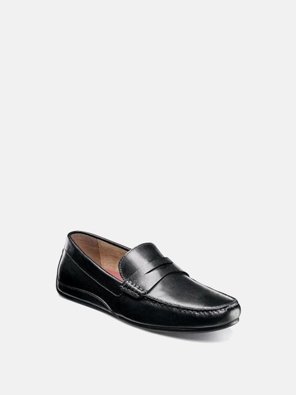 Florsheim OVAL MOC TOE PENNY DRIVER shoes - BLACK SMOOTH Florsheim OVAL MOC TOE PENNY DRIVER shoes - BLACK SMOOTH