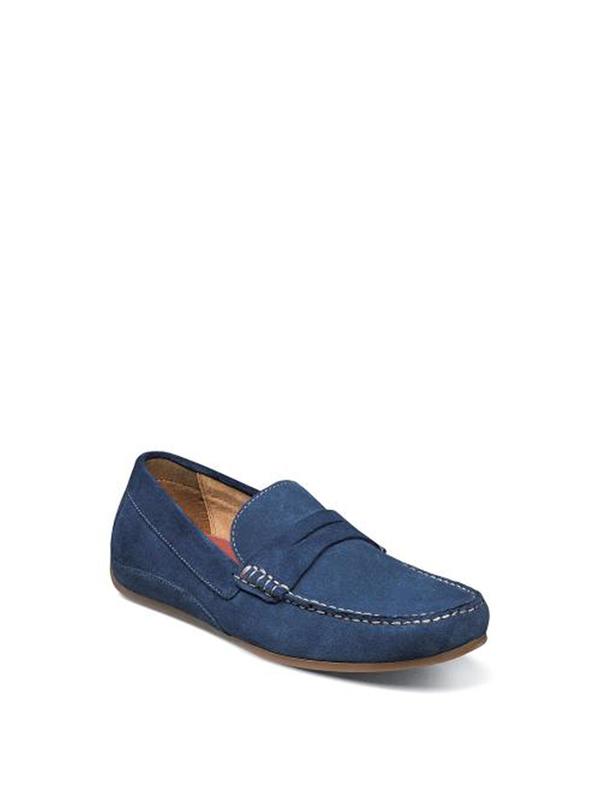 Florsheim OVAL MOC TOE PENNY DRIVER shoes - BLUE SUEDE Florsheim OVAL MOC TOE PENNY DRIVER shoes - BLUE SUEDE