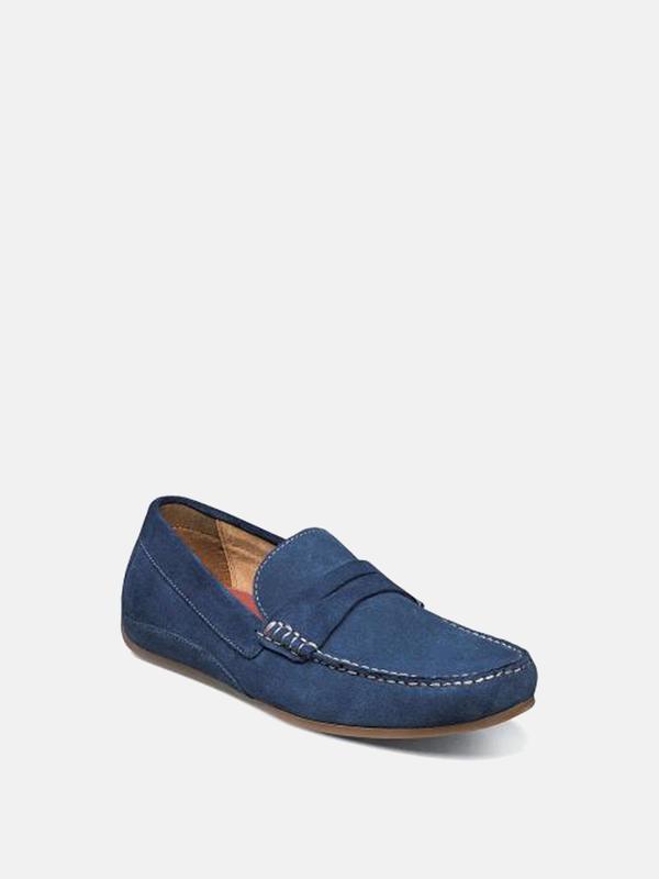 Florsheim OVAL MOC TOE PENNY DRIVER shoes - BLUE SUEDE Florsheim OVAL MOC TOE PENNY DRIVER shoes - BLUE SUEDE