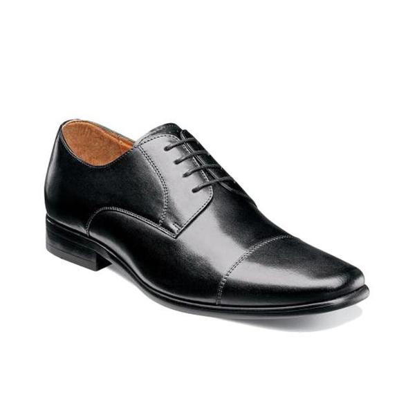 Florsheim POSTINO CAP TOE OXFORD - BLACK SMOOTH Florsheim POSTINO CAP TOE OXFORD - BLACK SMOOTH