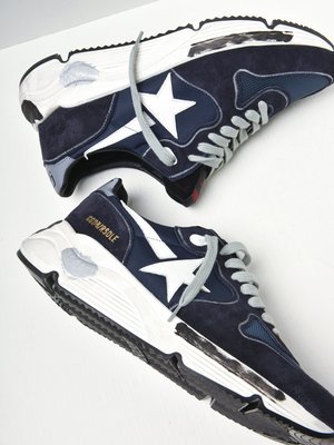 RUNNING SOLE NYLON LEATHER STAR SUEDE HEEL RUNNING SOLE NYLON LEATHER STAR SUEDE HEEL