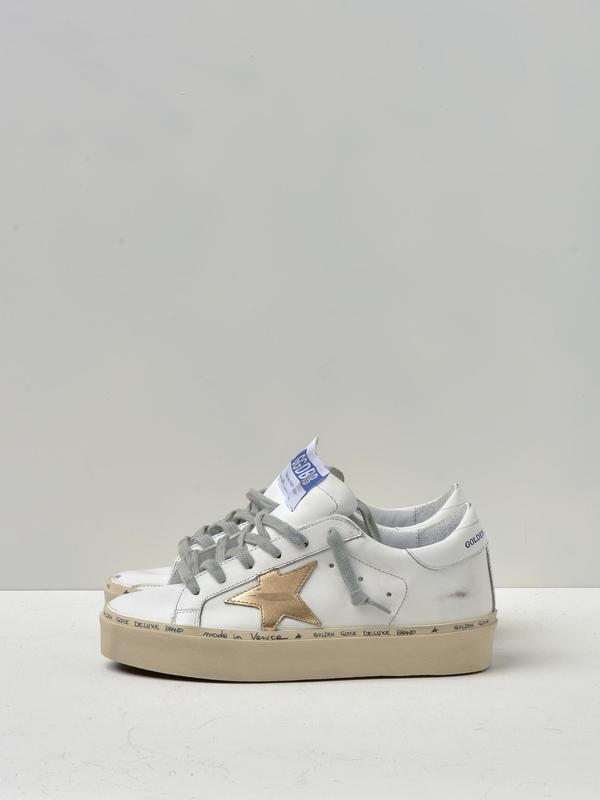 SNEAKERS HI STAR_WHITE GOLD LEATHER STAR SNEAKERS HI STAR_WHITE GOLD LEATHER STAR