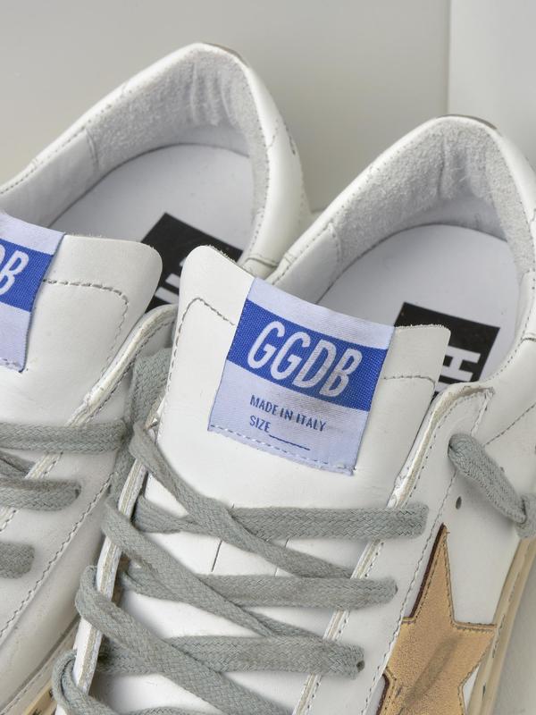 SNEAKERS HI STAR_WHITE GOLD LEATHER STAR SNEAKERS HI STAR_WHITE GOLD LEATHER STAR