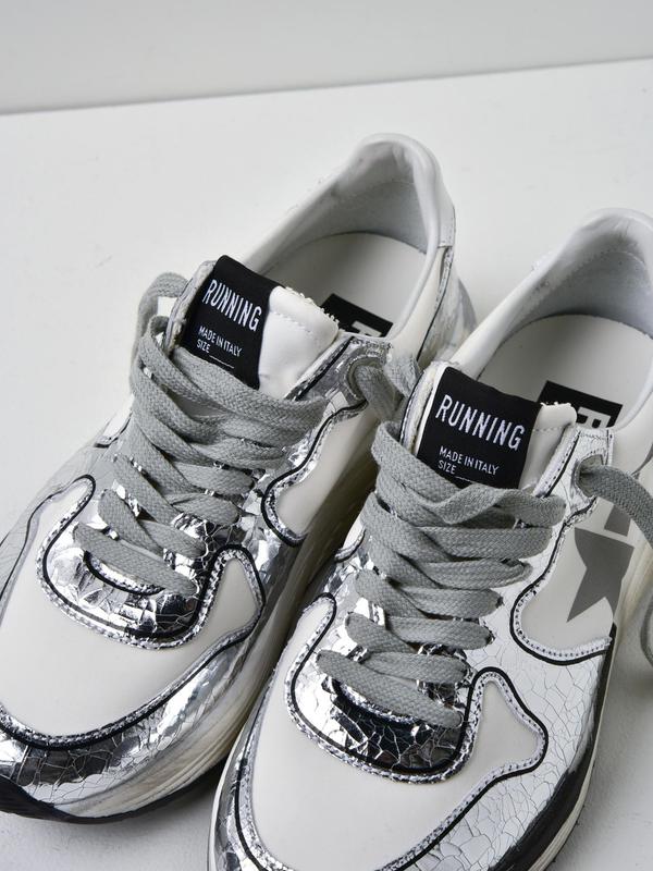 SNEAKERS RUNNING SOLE_WHITE SILVER GLITTER SNEAKERS RUNNING SOLE_WHITE SILVER GLITTER
