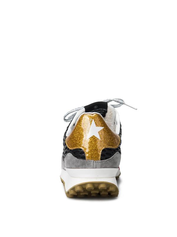 SNEAKERS STARLAND_BLACK FISHNET GOLD GLITTER SNEAKERS STARLAND_BLACK FISHNET GOLD GLITTER