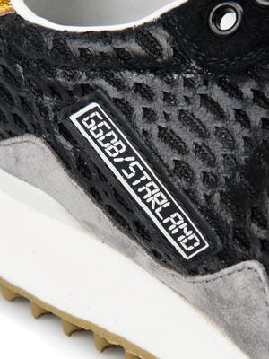 SNEAKERS STARLAND_BLACK FISHNET GOLD GLITTER SNEAKERS STARLAND_BLACK FISHNET GOLD GLITTER