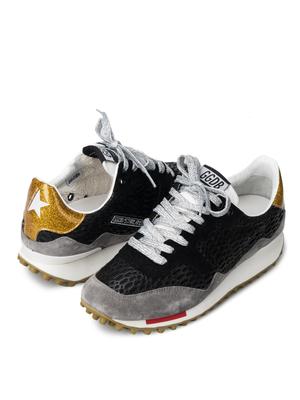 SNEAKERS STARLAND_BLACK FISHNET GOLD GLITTER SNEAKERS STARLAND_BLACK FISHNET GOLD GLITTER