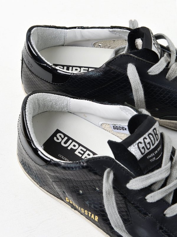 SNEAKERS SUPERSTAR_BLACK SNAKE LEATHER BLACK STAR SNEAKERS SUPERSTAR_BLACK SNAKE LEATHER BLACK STAR