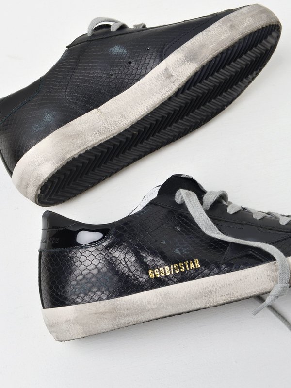 SNEAKERS SUPERSTAR_BLACK SNAKE LEATHER BLACK STAR SNEAKERS SUPERSTAR_BLACK SNAKE LEATHER BLACK STAR