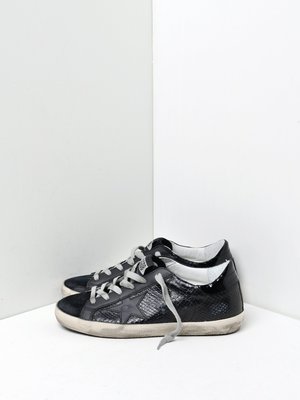 SNEAKERS SUPERSTAR_BLACK SNAKE LEATHER BLACK STAR SNEAKERS SUPERSTAR_BLACK SNAKE LEATHER BLACK STAR