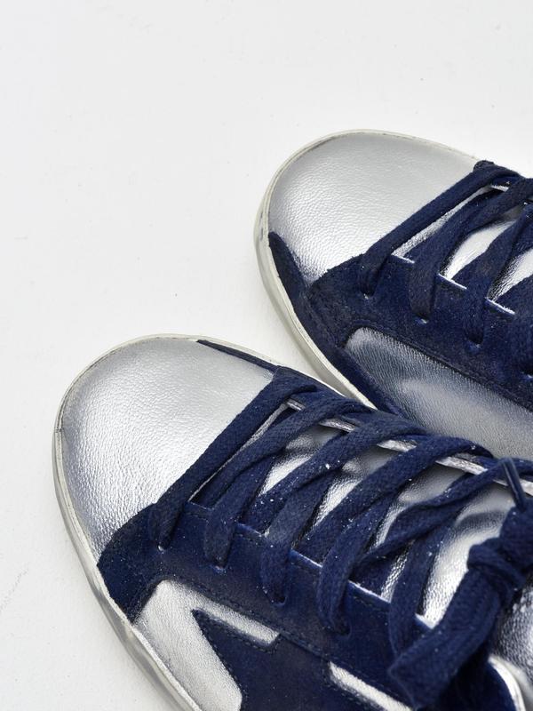 SNEAKERS SUPERSTAR_SILVER LEATHER-NAVY STAR SNEAKERS SUPERSTAR_SILVER LEATHER-NAVY STAR