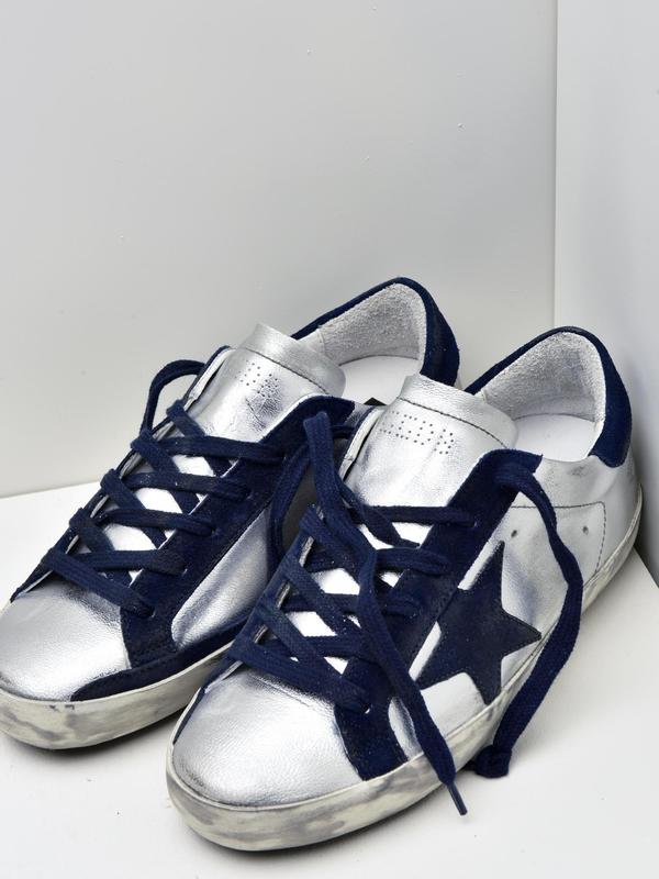 SNEAKERS SUPERSTAR_SILVER LEATHER-NAVY STAR SNEAKERS SUPERSTAR_SILVER LEATHER-NAVY STAR
