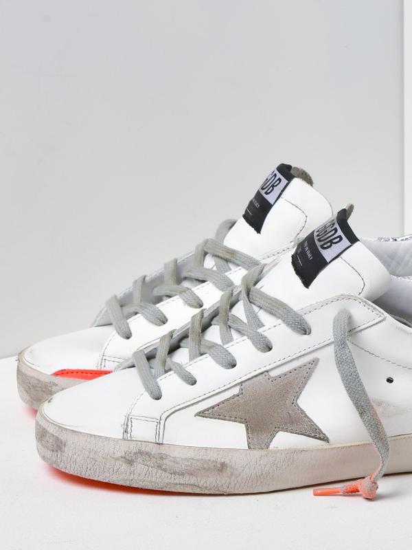 SNEAKERS SUPERSTAR_WHITE LEATHER ORANGE FLUO SOLE SNEAKERS SUPERSTAR_WHITE LEATHER ORANGE FLUO SOLE