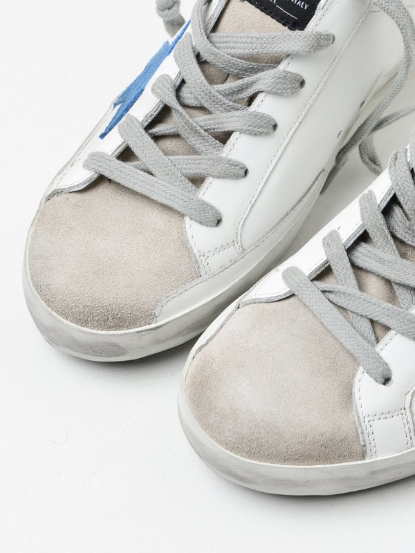 SNEAKERS SUPERSTAR_WHITE LEATHER-LIGHT BLUE STAR SNEAKERS SUPERSTAR_WHITE LEATHER-LIGHT BLUE STAR