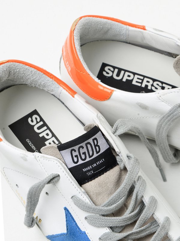 SNEAKERS SUPERSTAR_WHITE LEATHER-LIGHT BLUE STAR SNEAKERS SUPERSTAR_WHITE LEATHER-LIGHT BLUE STAR